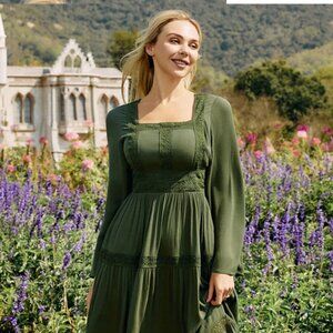 Cottage-core Green Sundress
